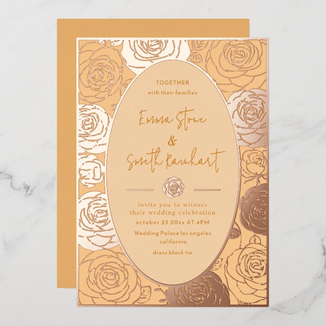 Rosenstöcke Einladung (Vorderseite/Rückseite)