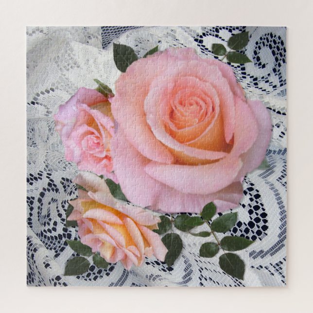 Rosenstrahlen im Hintergrund Puzzle (Vertikal)