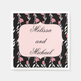 Rosenstraße Braut und Groom Serviette