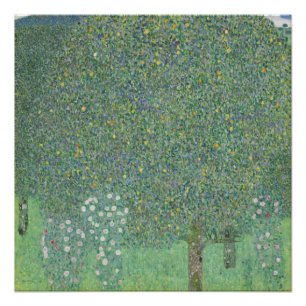 Rosensträucher unter den Bäumen - Gustav Klimt Poster