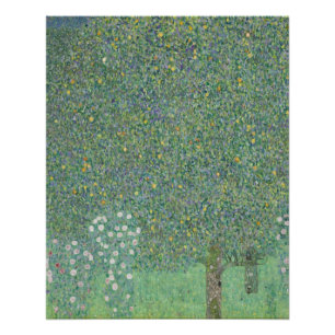 Rosensträucher unter den Bäumen - Gustav Klimt Poster