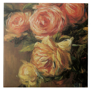 Rosenstrauß Floral Gelb Pink Elegant Vintage Fliese
