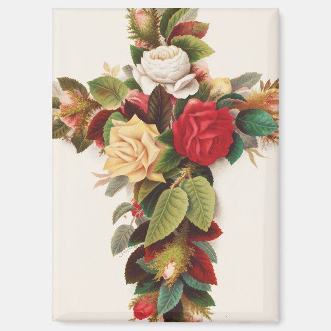 Rosentreuz, viktorianische Ära Illustration Magnet (Vorderseite)
