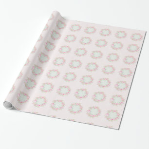 Rosenwreath-Verpackungs-Papier-Shabby Chicart Geschenkpapier