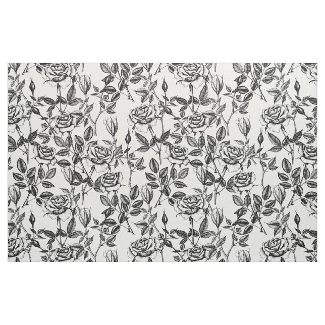Rosenzeichnung Stoff (Fat Quarter (45,7 x 55,9 cm))
