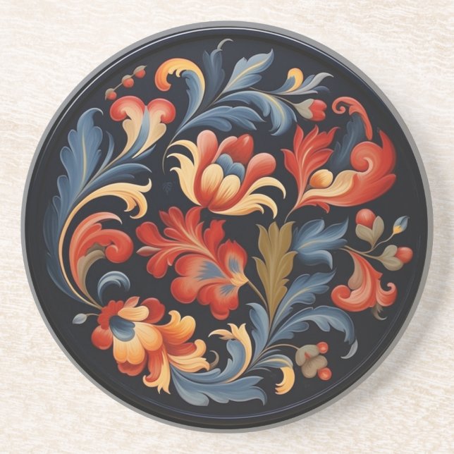 Rosepaint Modern 1 von 6 Getränkeuntersetzer (Vorne)