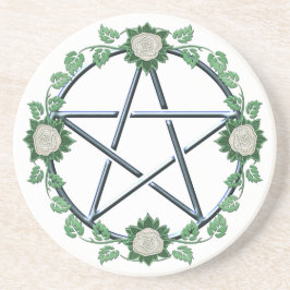 Rosepentagram-Pentagramm-heidnischer Hexe-Altar Untersetzer