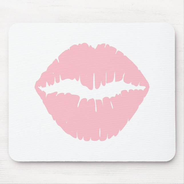 Roseroter Lippenstift Mousepad (Vorne)