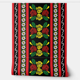 Roses and Castles Folk Art Floral Narrowboat Tapete