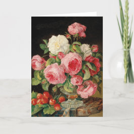 Roses and cherries oil painting karte