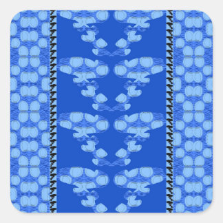 Roses And Waves Roses Quadratischer Aufkleber