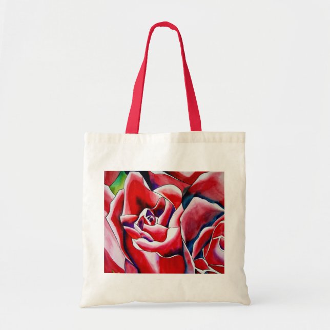 Roses Aquarellmalerei Tragetasche (Vorne)