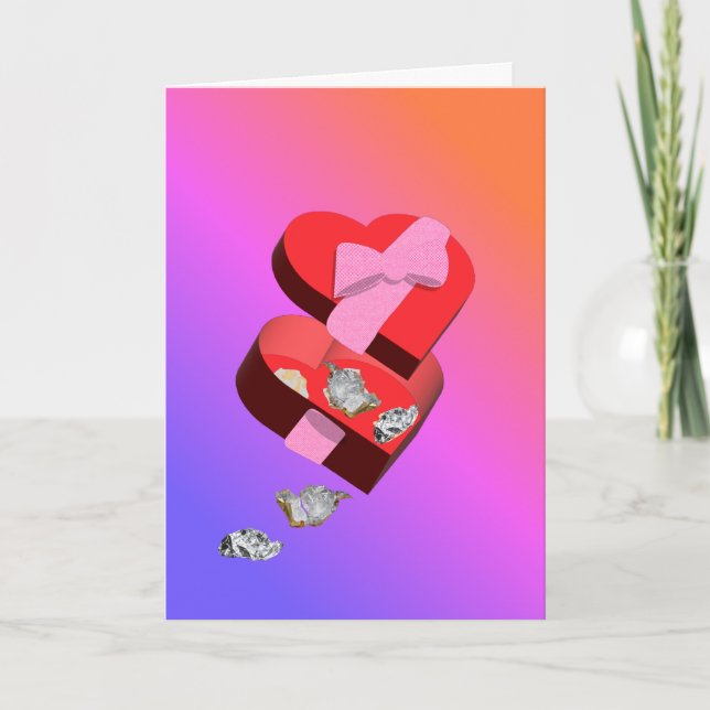 Roses are red, chocolates are gone karte (Vorderseite)