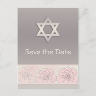 Roses Bat Mitzvah Save the Date Postkarte