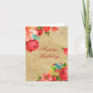 Roses Blumendesign Geburtstagskarte Karte