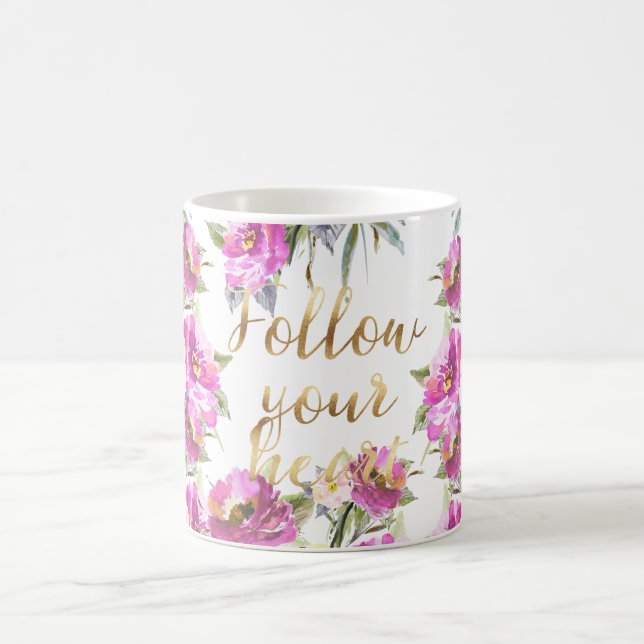 Roses Blumengoldverzierung Kaffeetasse (Mittel)