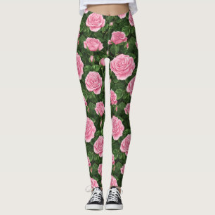 Roses Blumenmuster Leggings