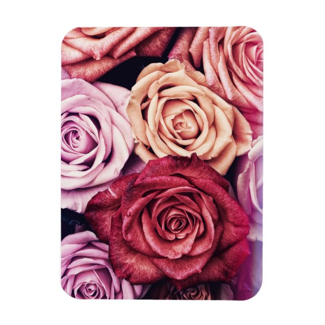 Roses Bouquet Foto Magnet (Vertikal)