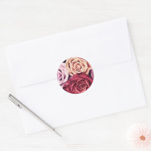 Roses Bouquet Foto Runder Aufkleber