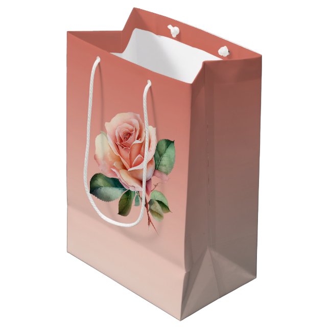 Roses Brautparty Mittlere Geschenktüte (Vorderseite Schrägansicht)
