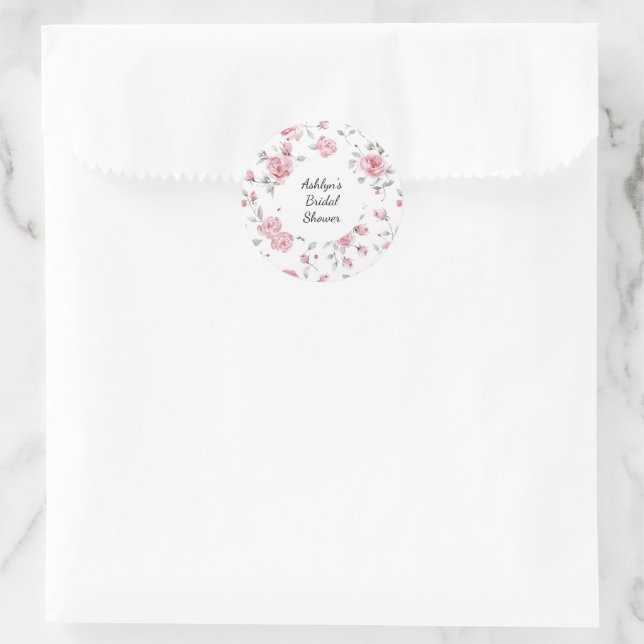 Roses Brautparty Runder Aufkleber (Tasche)