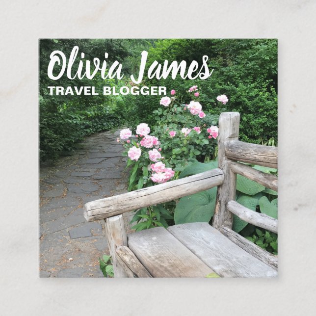 Roses Central Park Garden Fotografie NYC Quadratische Visitenkarte (Vorderseite)