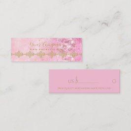 Roses Damask Grunge - Preis-Tag, Geschäftswagen Mini Visitenkarte