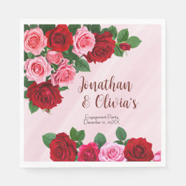 Roses Engagement Party Serviette