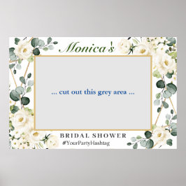 Roses Eucalyptus Brautparty Foto Prop Poster