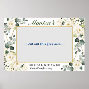 Roses Eucalyptus Brautparty Foto Prop Poster