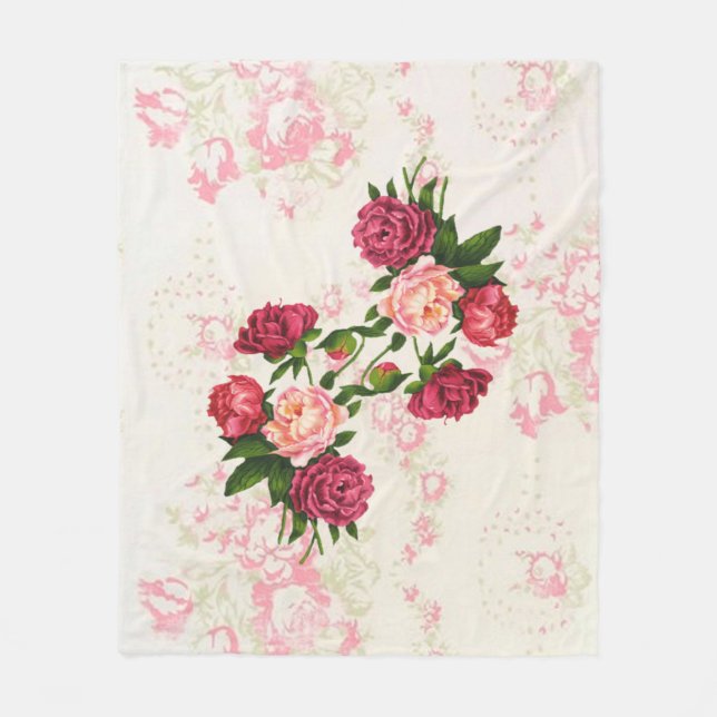 Roses Fleece Blanket (Vorderseite)