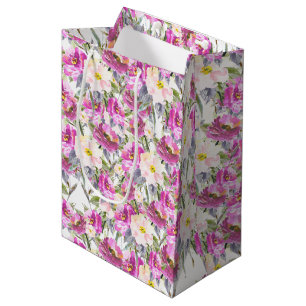 Roses Floral Mittlere Geschenktüte