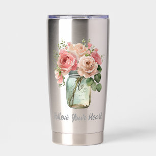 Roses Floral Thermobecher