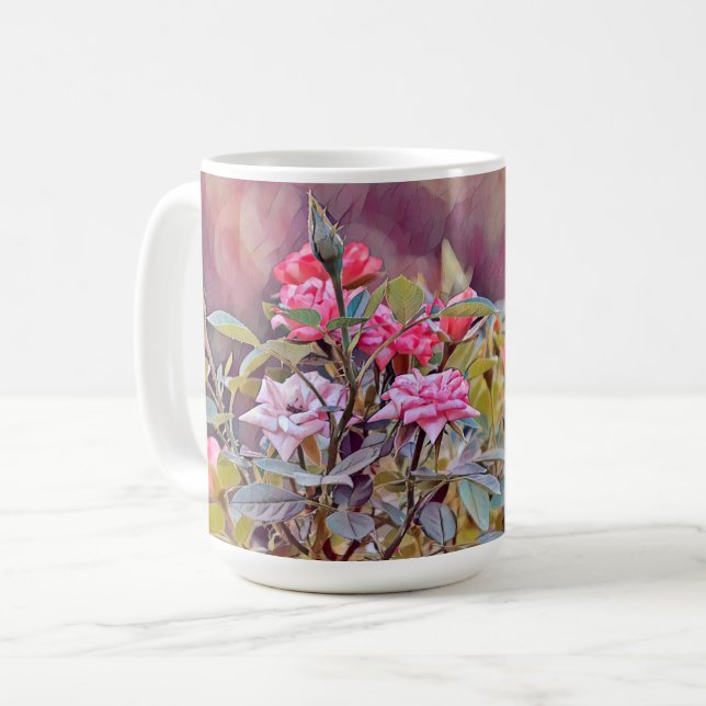 Roses Garden Art Blume Tasse (Vorderseite Links)