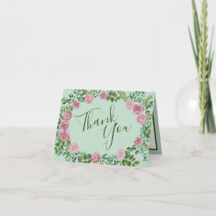 Roses Garden Spring Wedding Dankeskarte