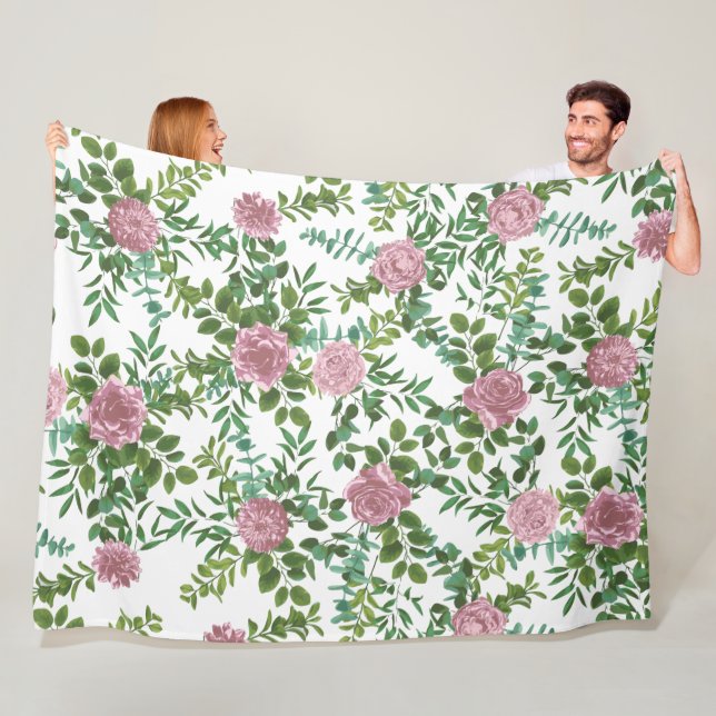 Roses Garden Spring Wedding Fleecedecke (Beispiel)
