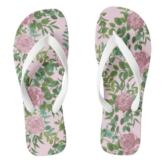 Roses Garden Spring Wedding Flip Flops