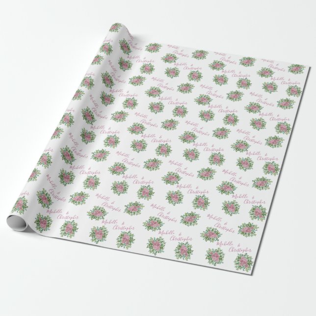 Roses Garden Spring Wedding Geschenkpapier (Ungerollt)