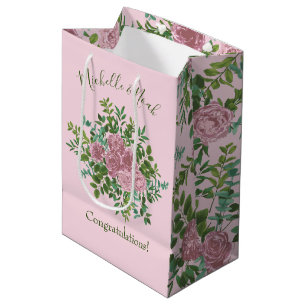 Roses Garden Spring Wedding Mittlere Geschenktüte
