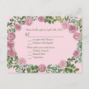 Roses Garden Spring Wedding Postkarte