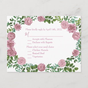 Roses Garden Spring Wedding Postkarte