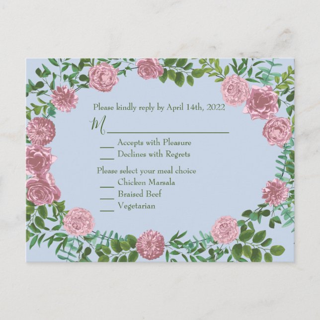 Roses Garden Spring Wedding Postkarte (Vorderseite)