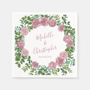 Roses Garden Spring Wedding Serviette