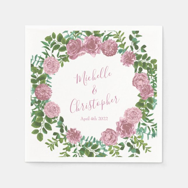 Roses Garden Spring Wedding Serviette (Vorderseite)