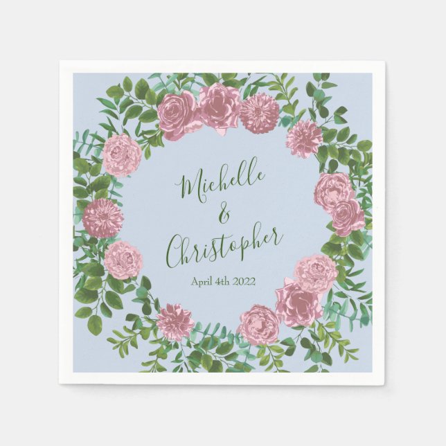 Roses Garden Spring Wedding Serviette (Vorderseite)