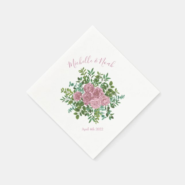 Roses Garden Spring Wedding Serviette (Ecke)