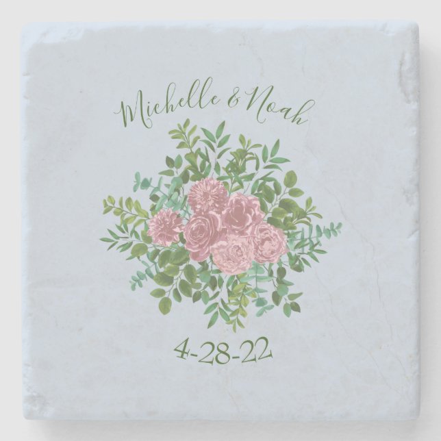 Roses Garden Spring Wedding Steinuntersetzer (Vorderseite)