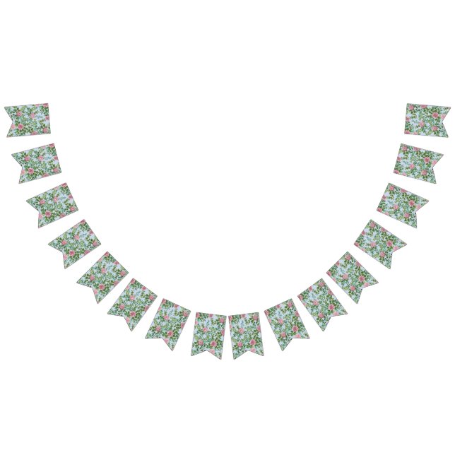 Roses Garden Spring Wedding Wimpelkette (Alle)