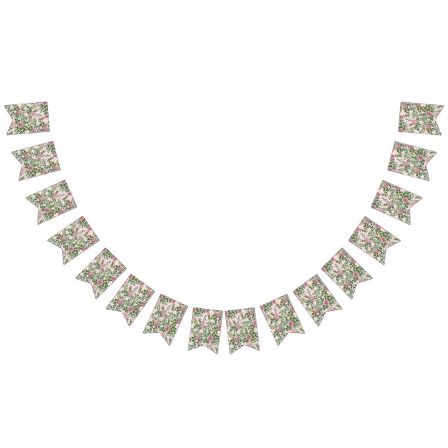 Roses Garden Spring Wedding Wimpelkette (Alle)