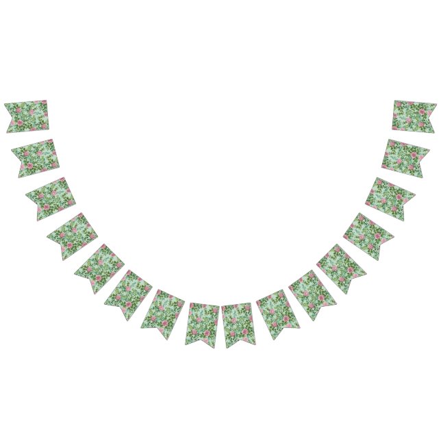 Roses Garden Spring Wedding Wimpelkette (Alle)